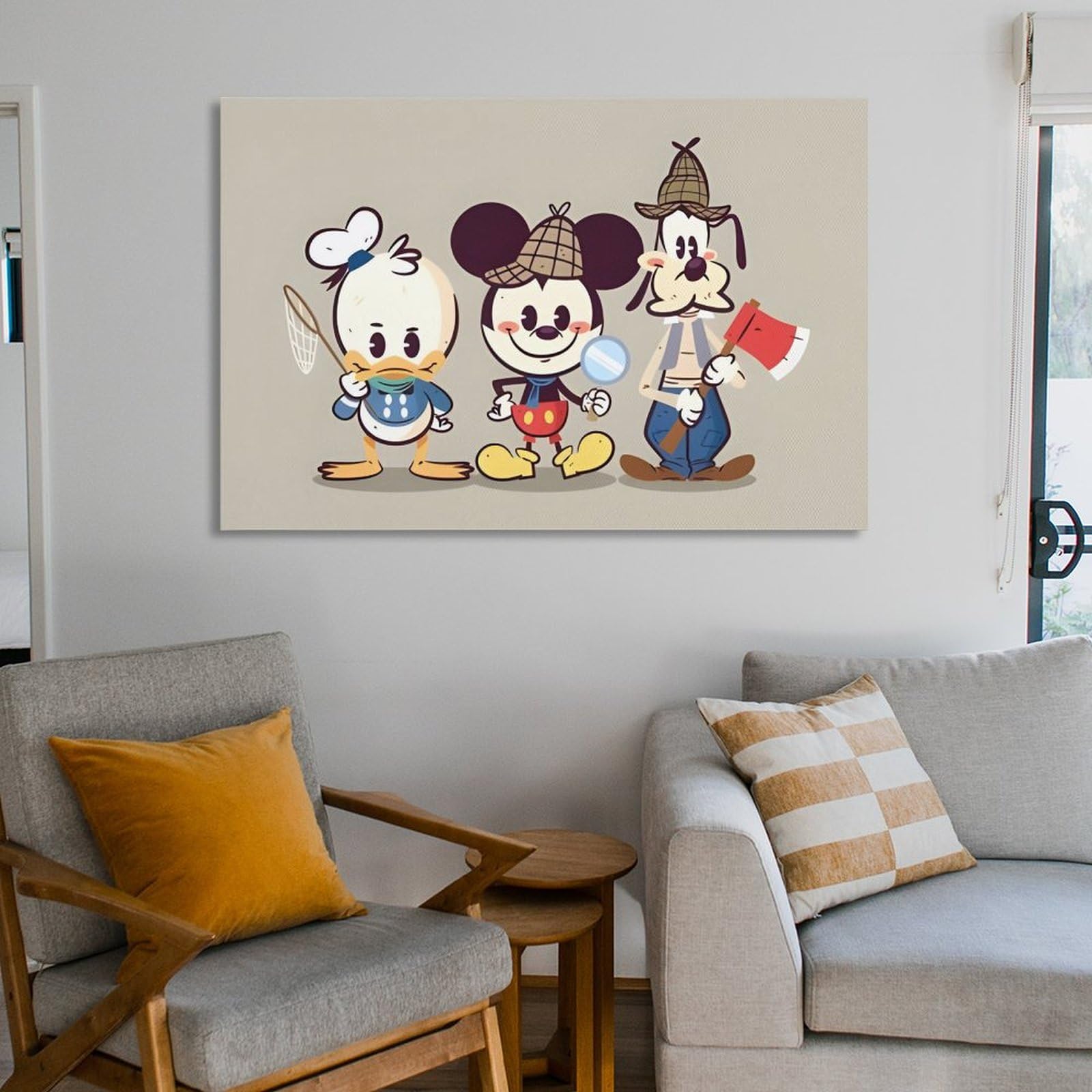 Amazon.co.jp: ミッキー ドナルドダック アートポスター 飾り絵